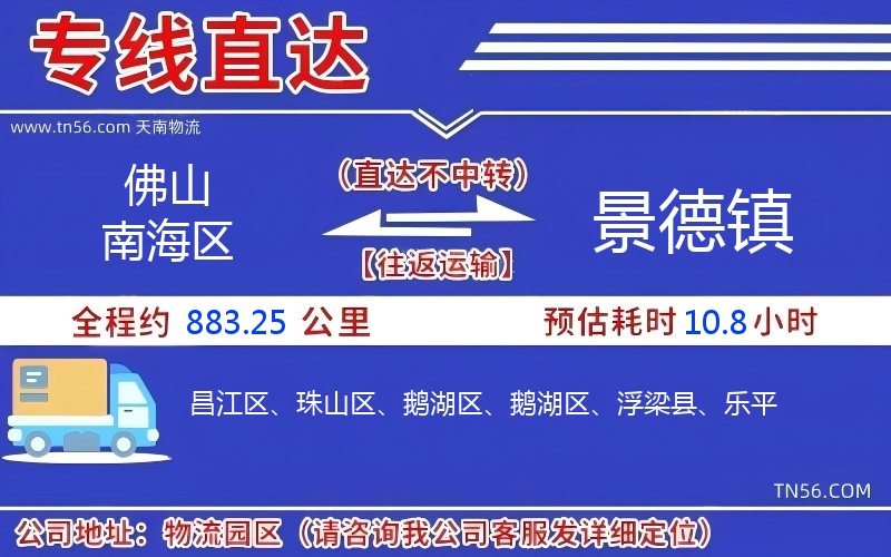 佛山南海區到景德鎮物流公司