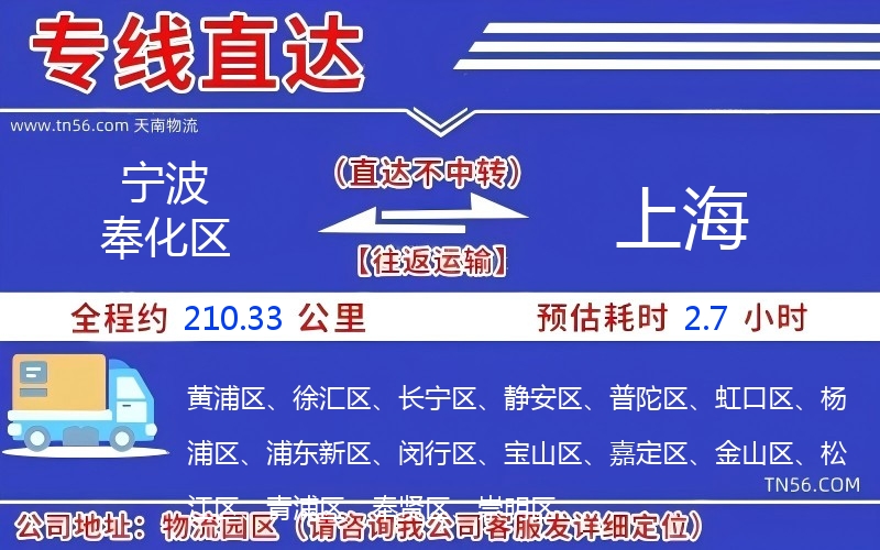 寧波奉化區(qū)到上海物流公司 寧波奉化區(qū)到上海物流公司