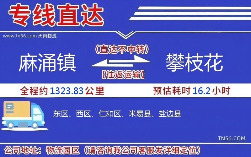 麻涌鎮到攀枝花物流公司 麻涌鎮到攀枝花物流公司