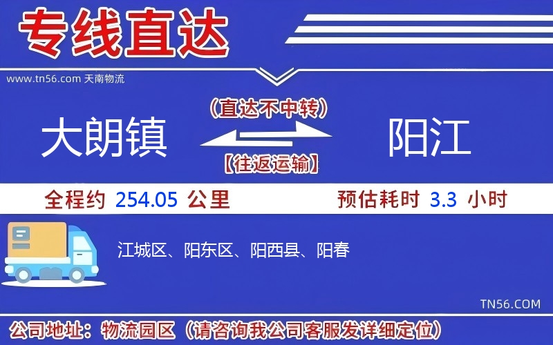 大朗鎮(zhèn)到陽(yáng)江物流公司 大朗鎮(zhèn)到陽(yáng)江物流公司