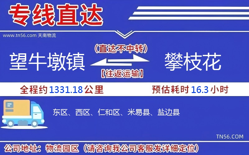 望牛墩鎮到攀枝花物流公司 望牛墩鎮到攀枝花物流公司